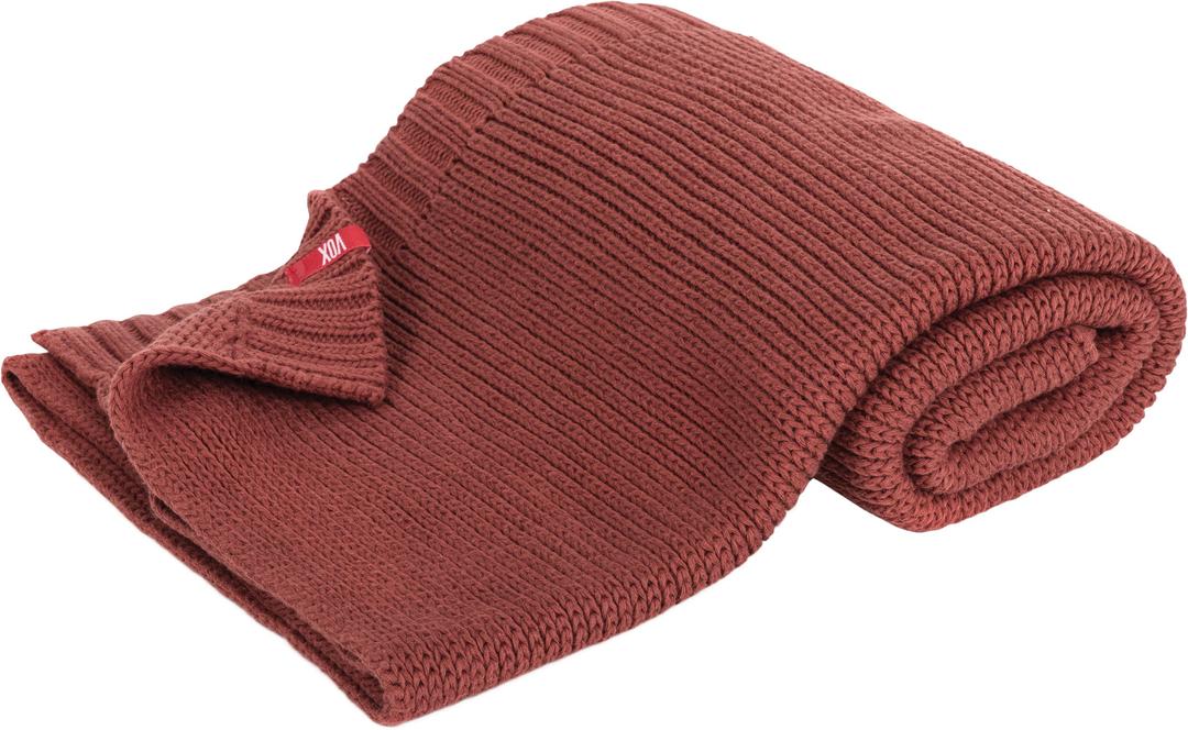 Knitted blanket PURE maroon
