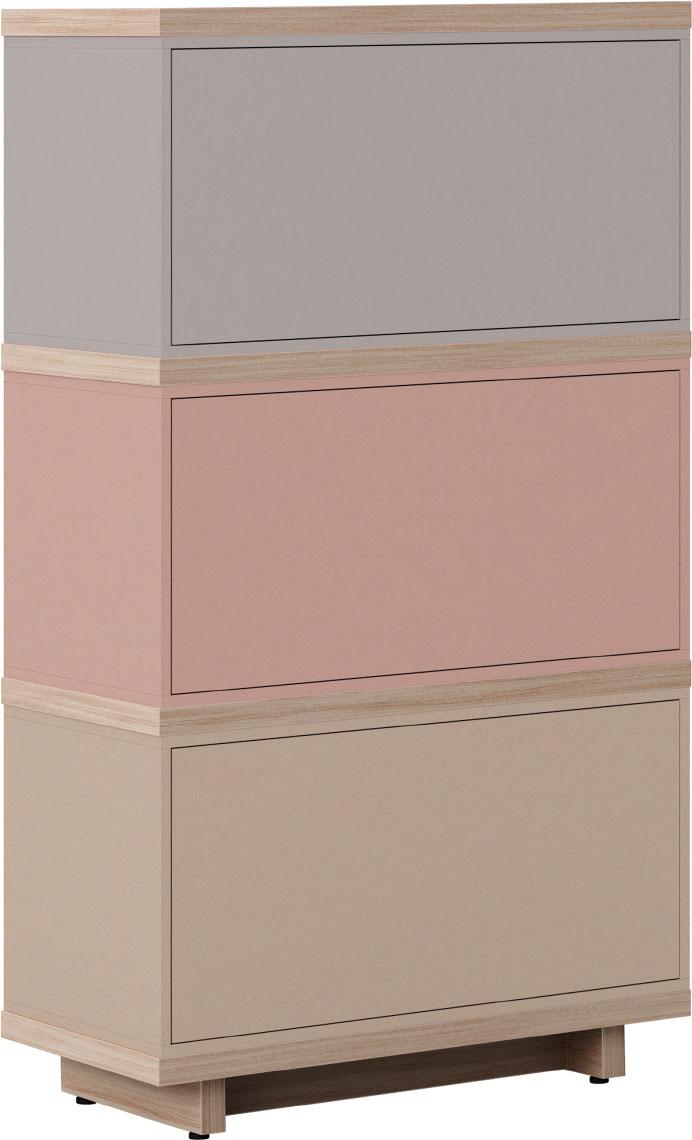 Narrow chest of drawers cava beige / powder pink / gray beige Balance