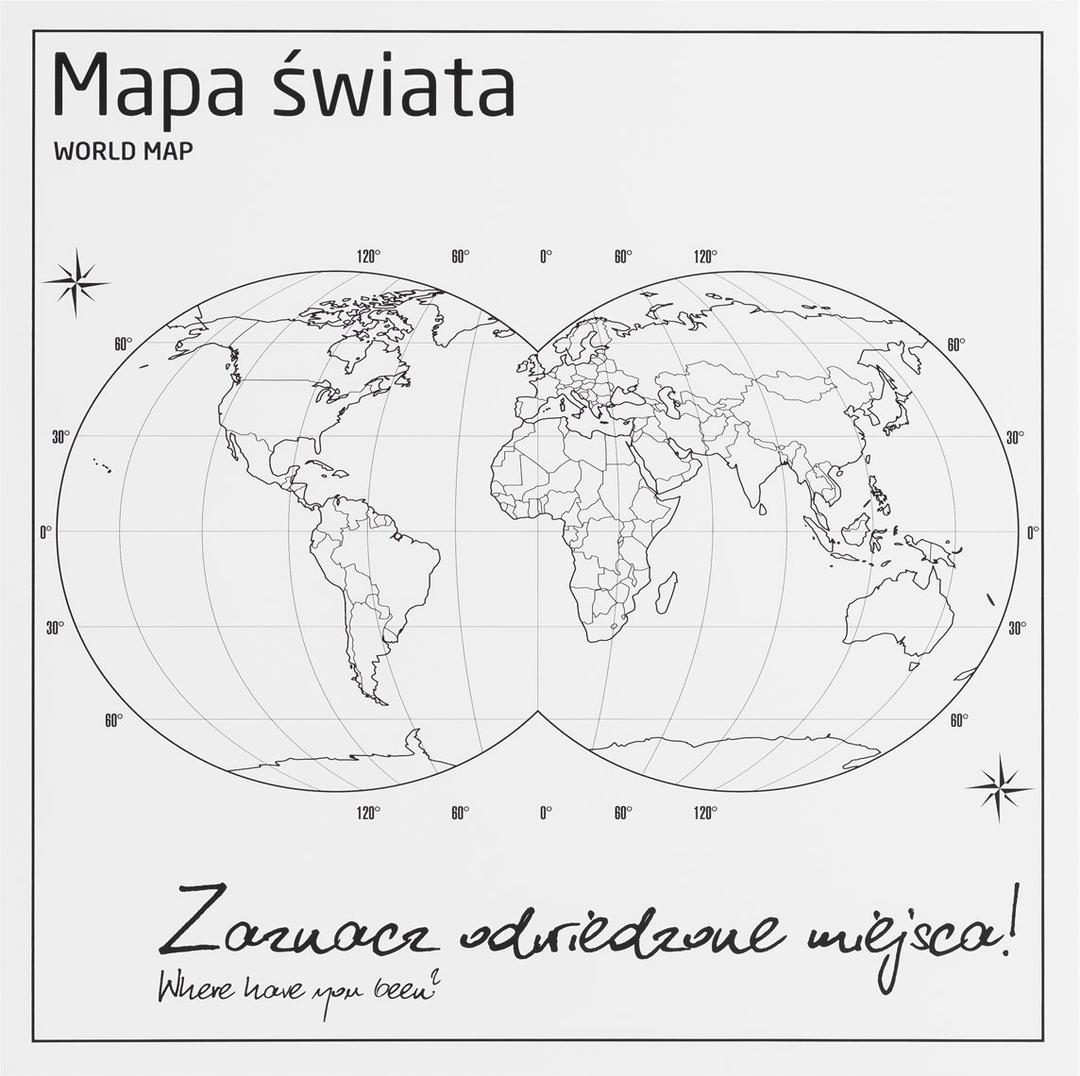 Metal overlay for World Map front Young Users