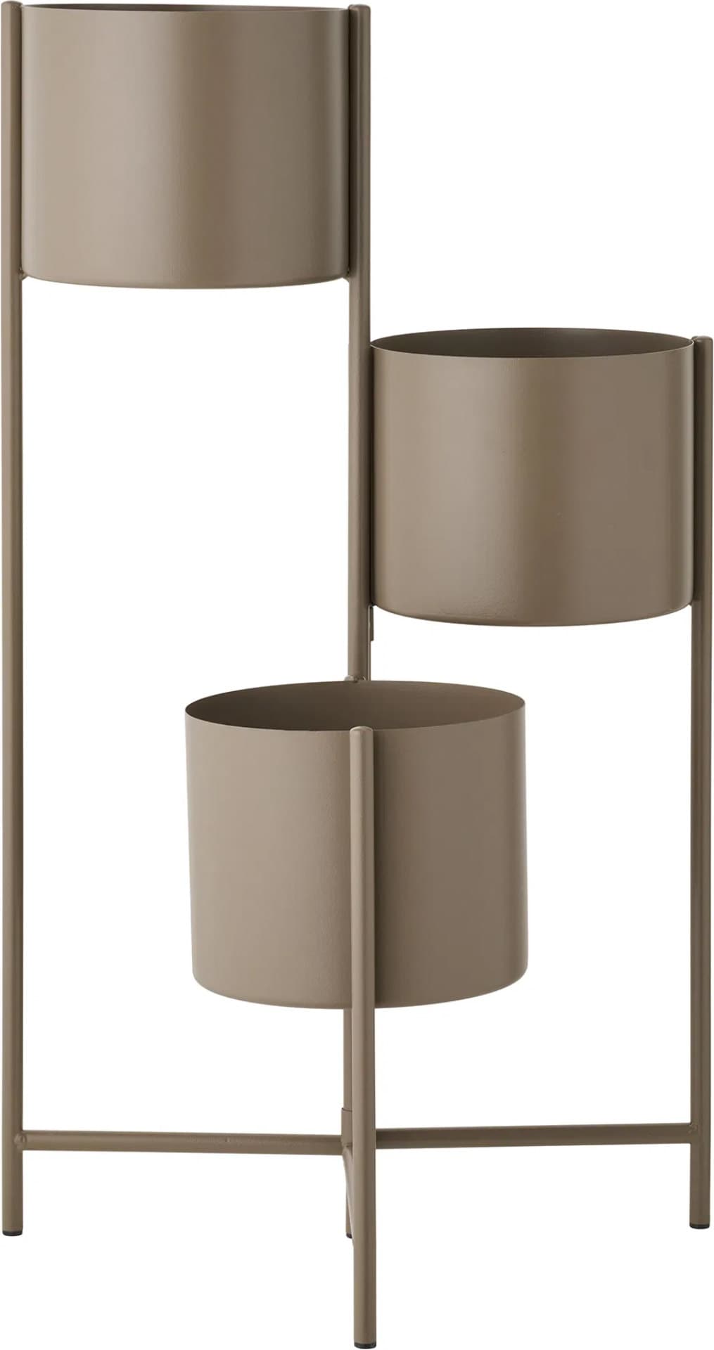 Metal flower box with 3 covers brown House Nordic