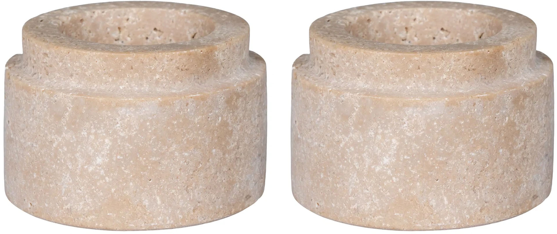 Świecznik na tealighty Travertine kpl 2 szt.
