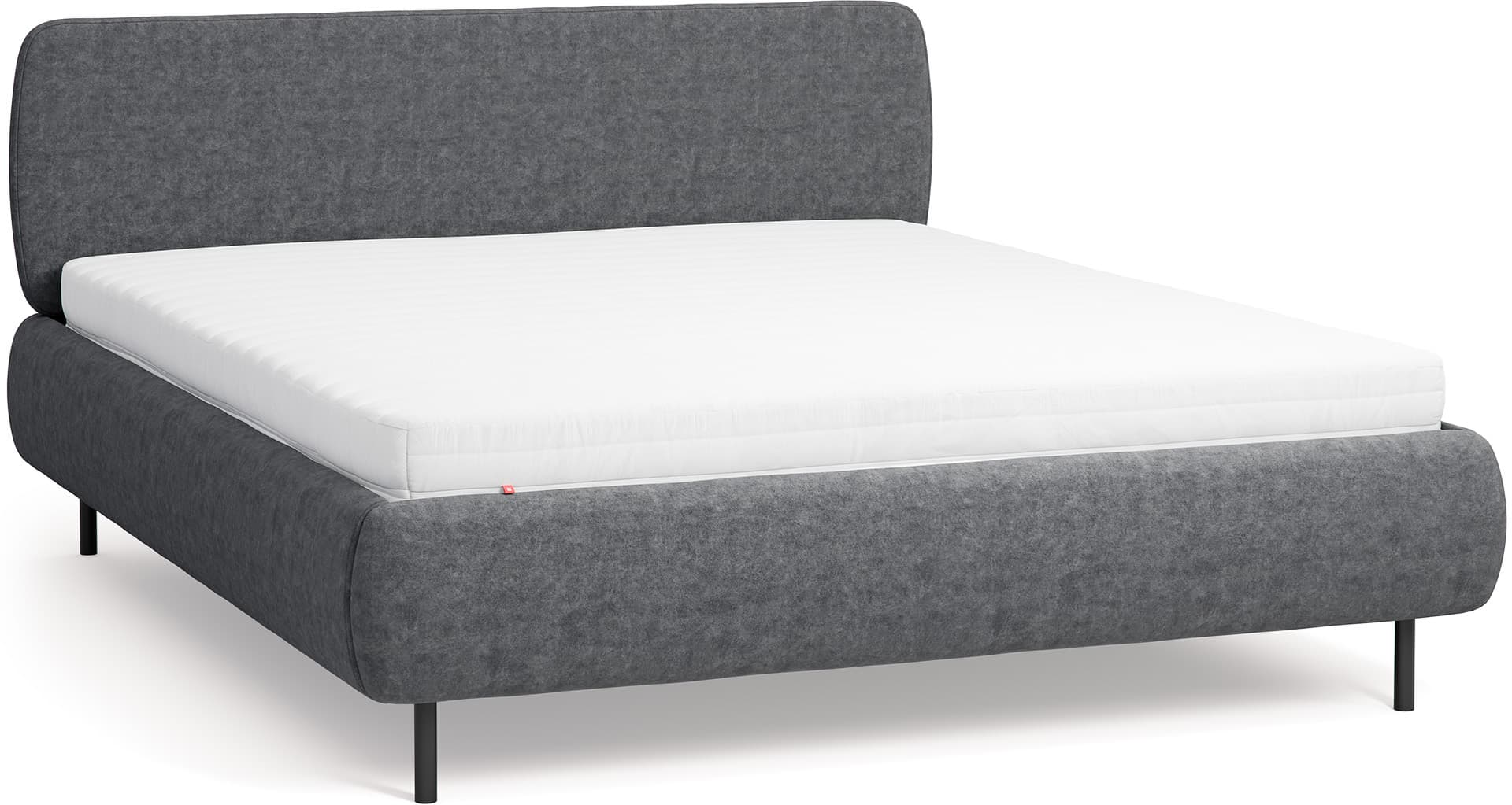 Łóżko tapicerowane z niskim zagłówkiem 160x200 Calme