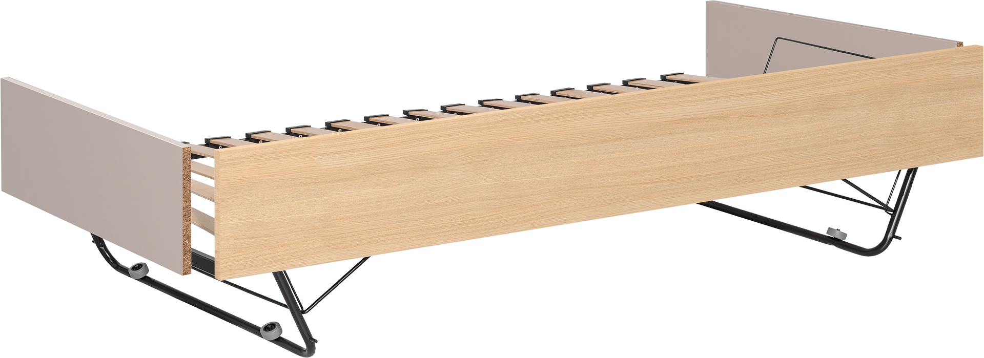 Łóżko dolne z maskownicą do łóżka 1-osobowego z baldachimem 4 You Fresh