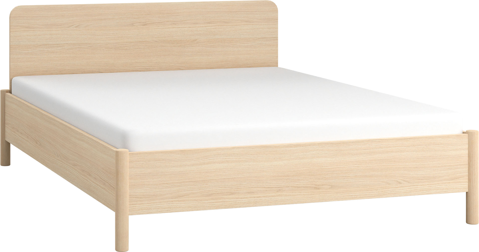 Łóżko 2-osobowe z wezgłowiem prostym 160x200 OMM