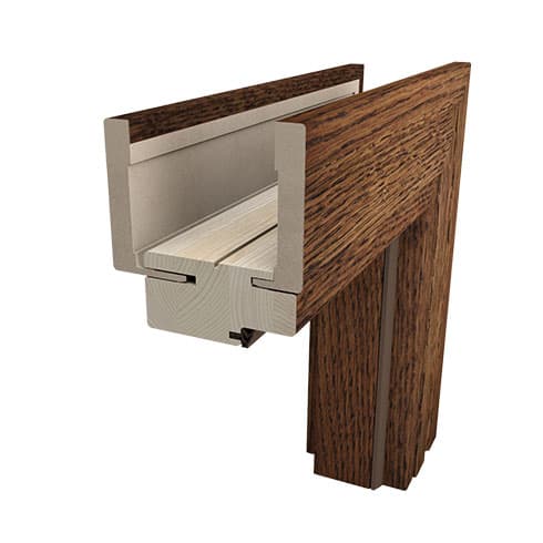 Ościeżnica drewniana regulowana bezprzylgowa Duo Lamistone/Silkstone