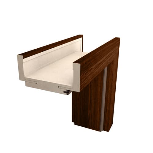 Ościeżnica MDF regulowana bezprzylgowa DIN DUO fornir gr. A