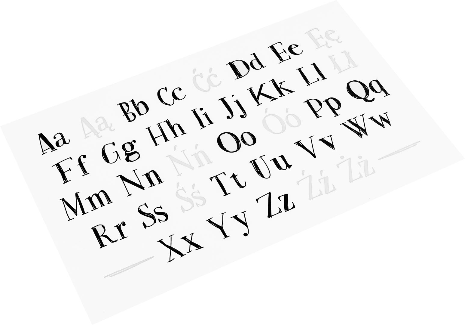 Podkład na biurko Alfabet