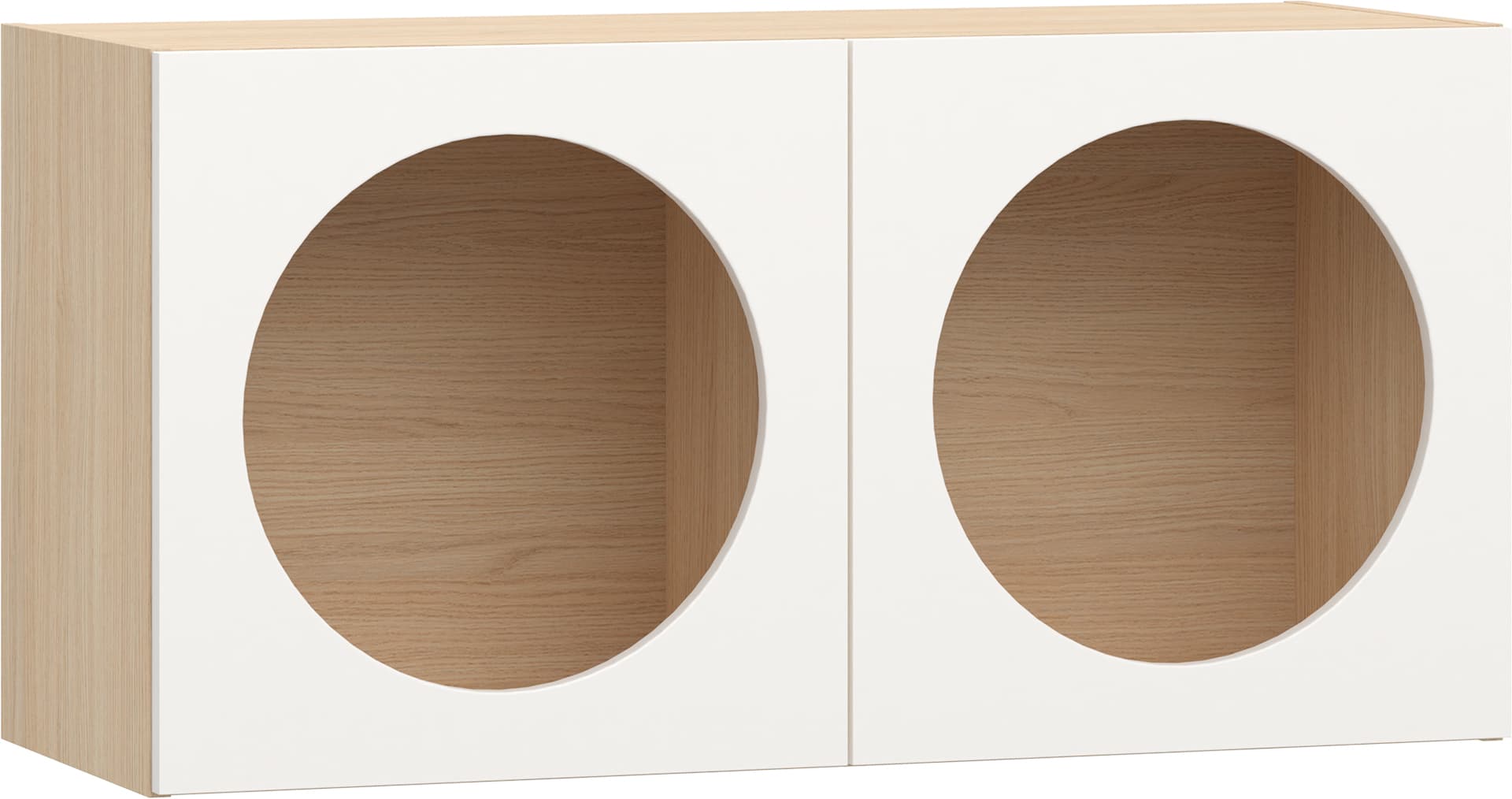 Półka wisząca szeroka z układem frontów 3 Reli