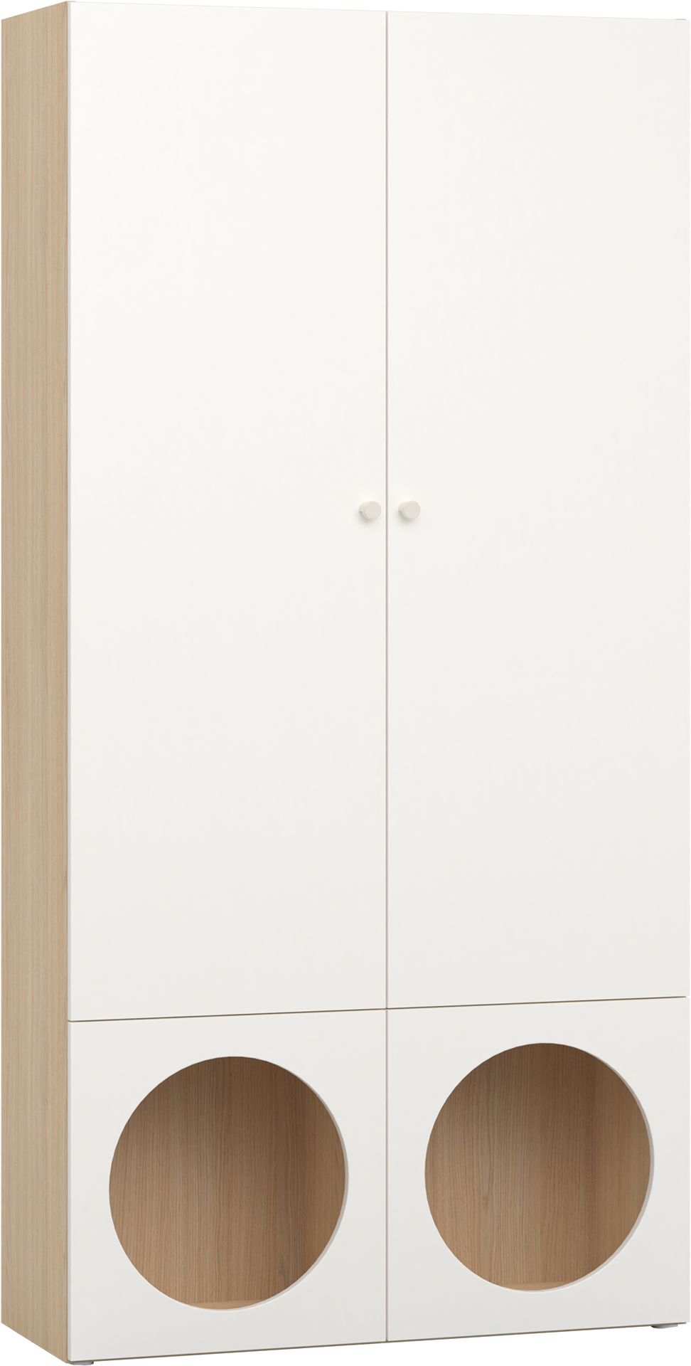 Regał szeroki z układem frontów 3 Reli