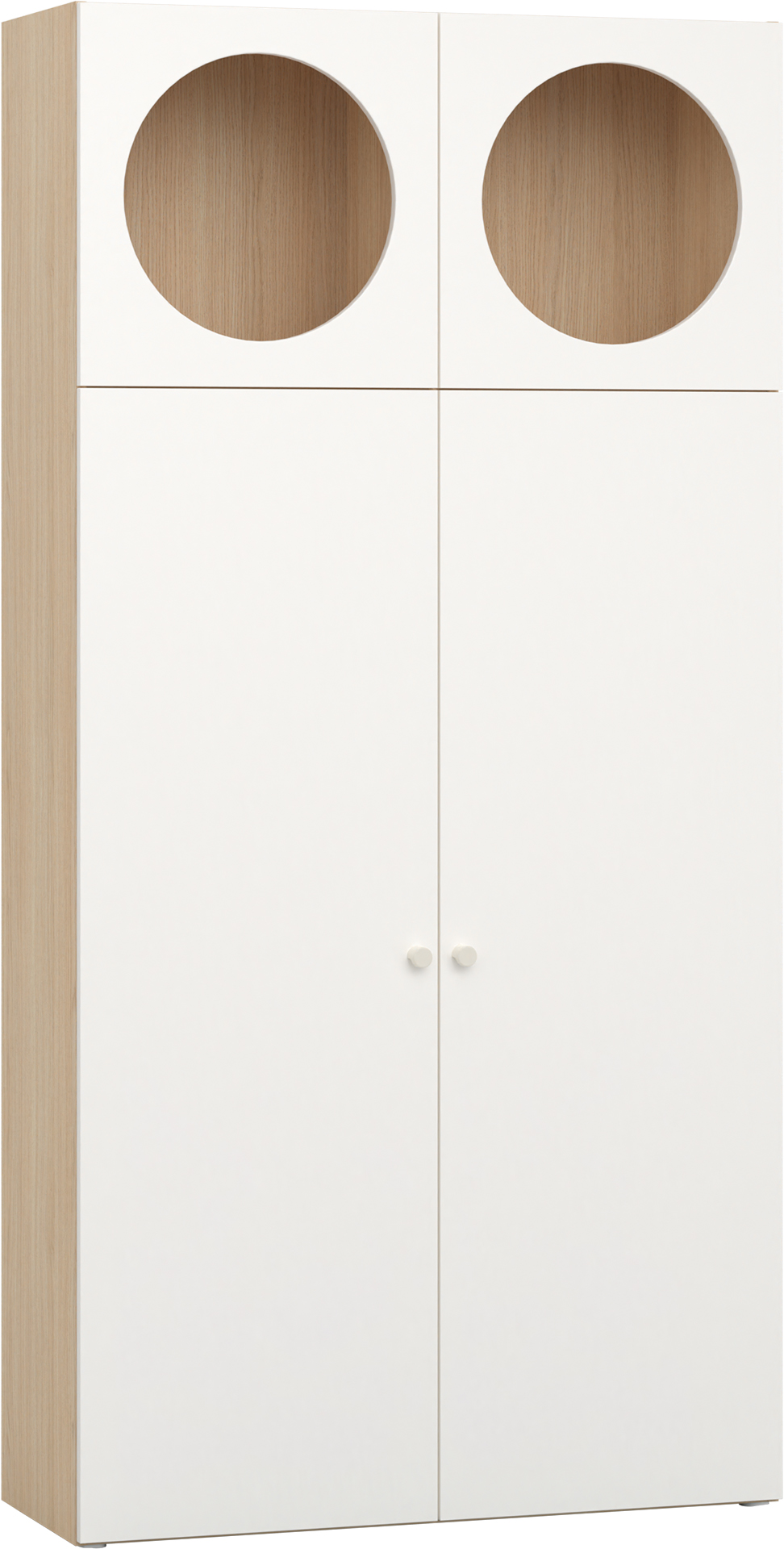 Regał szeroki z układem frontów 4 Reli