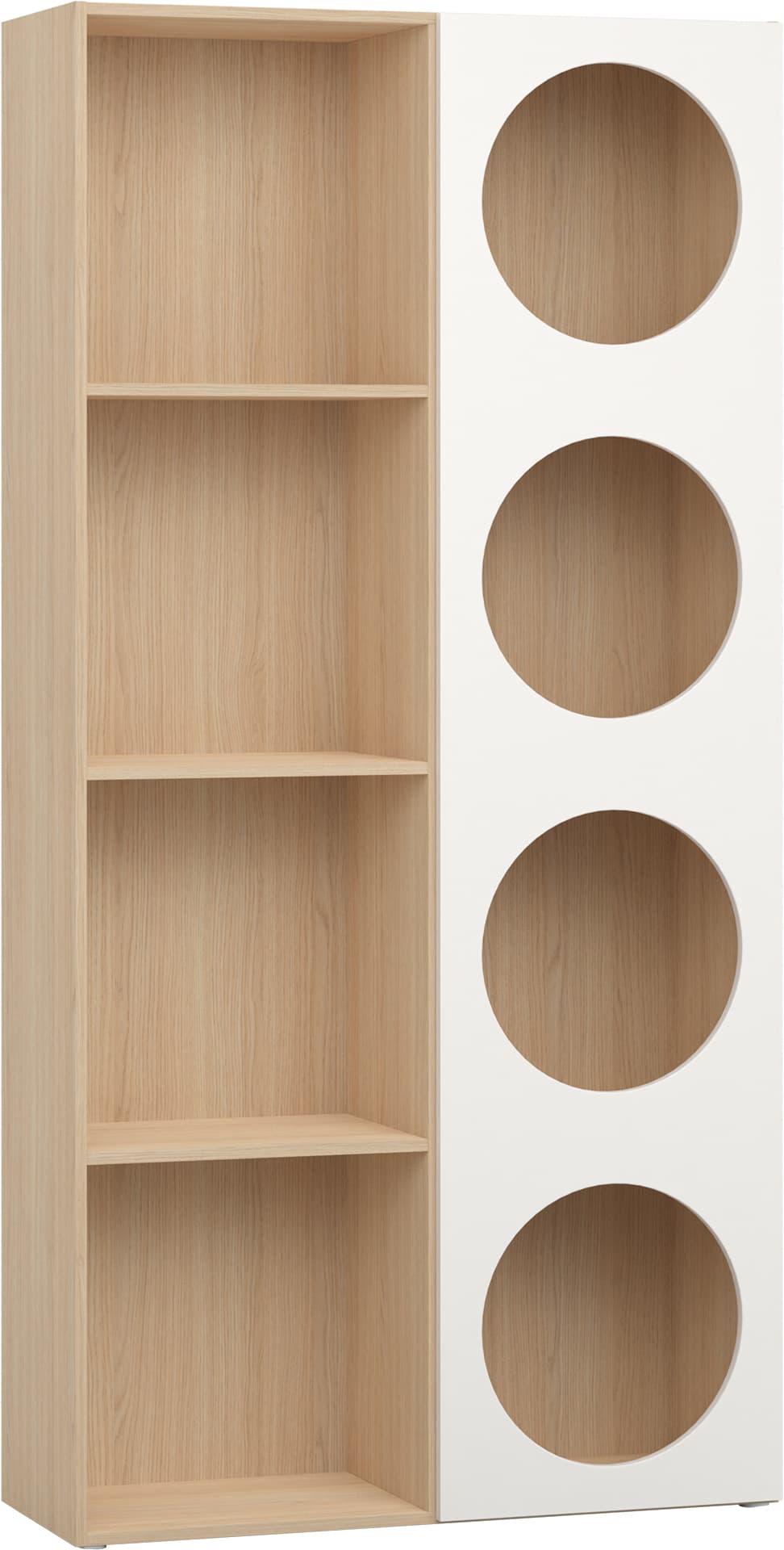 Regał szeroki z układem frontów 6 Reli