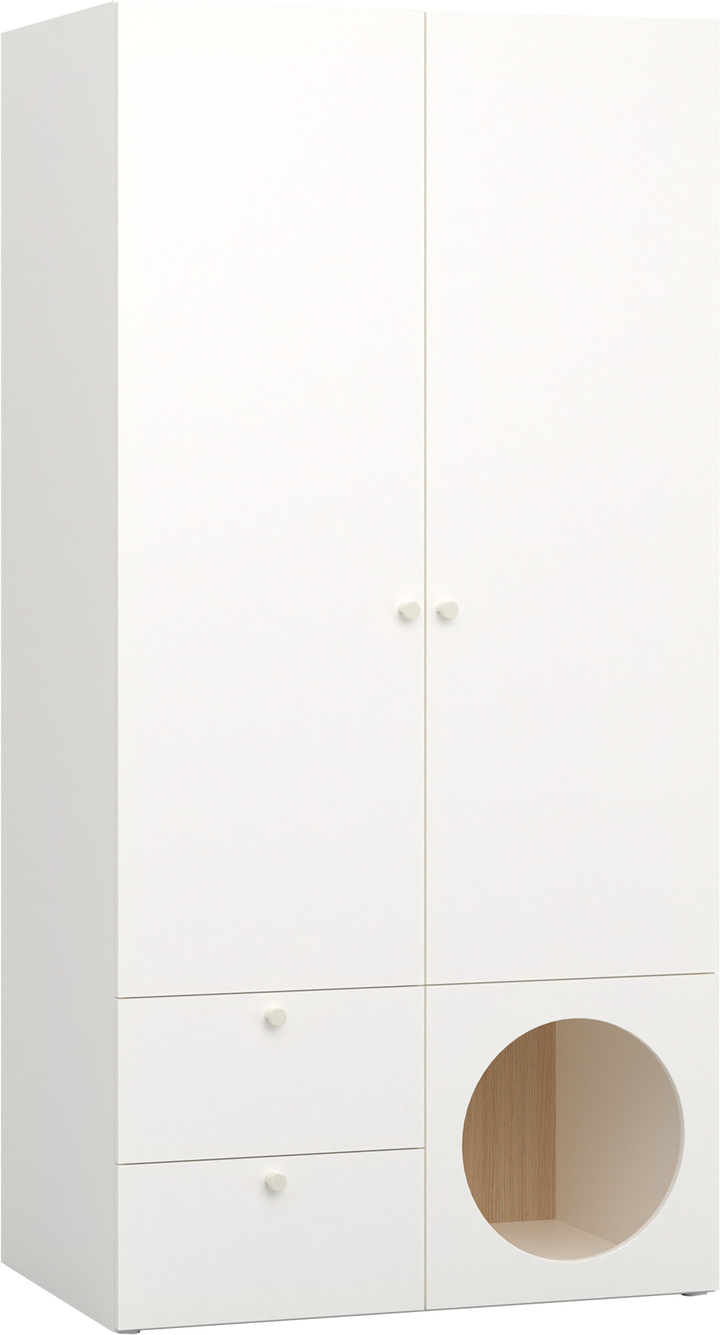 Szafa 2-drzwiowa z frontem z otworem Reli