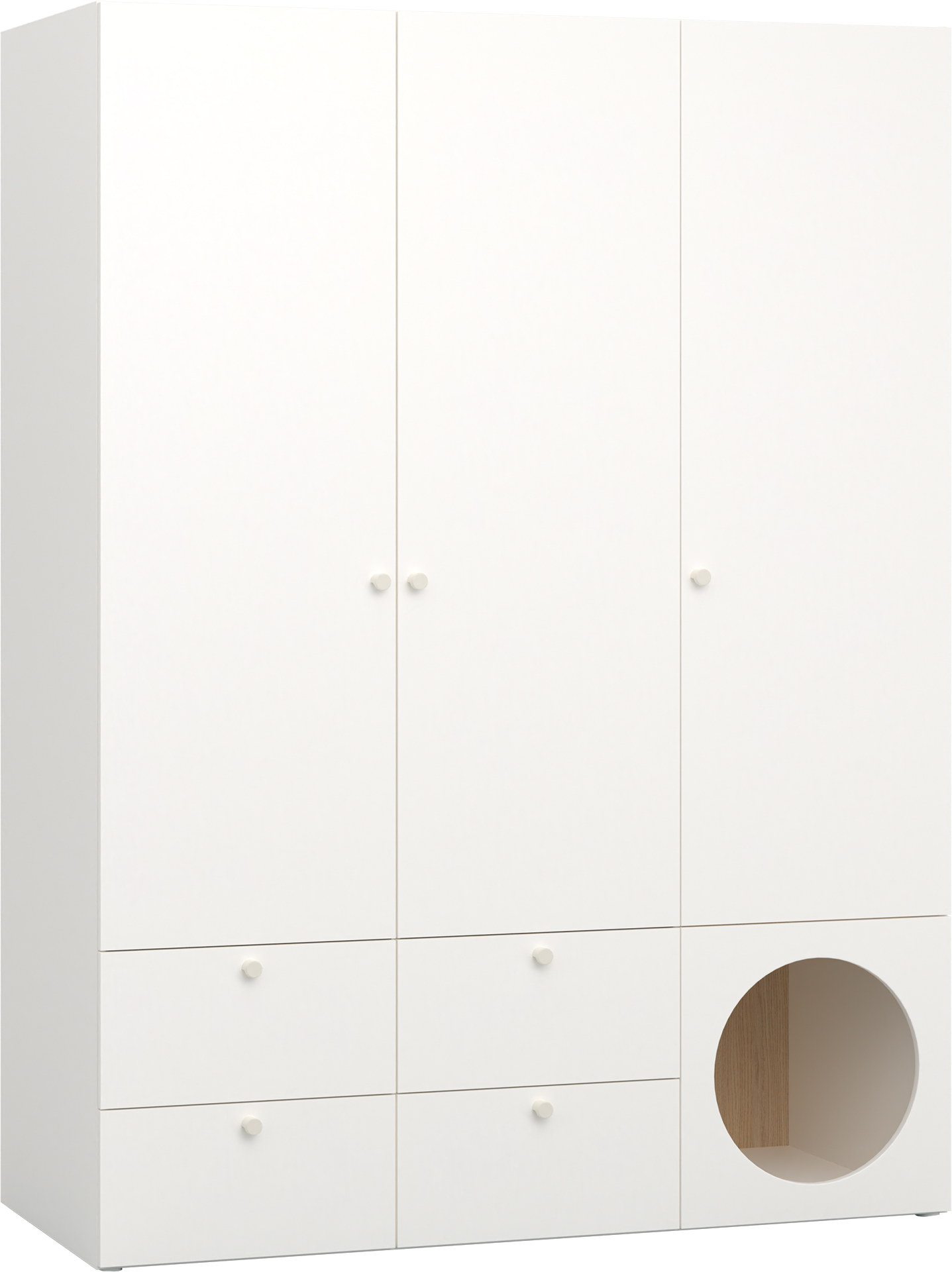 Szafa 3-drzwiowa z frontem z otworem Reli