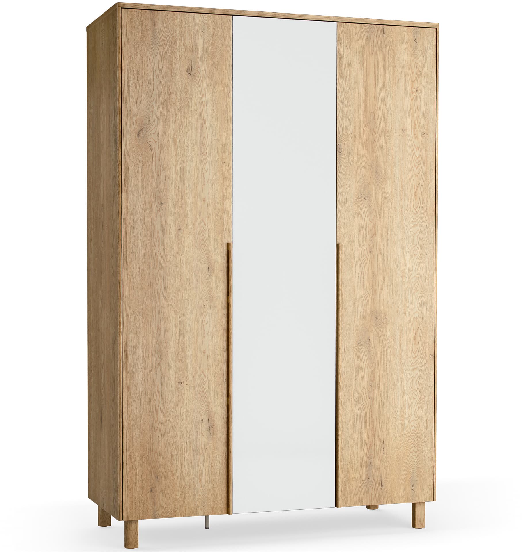 Szafa 3-drzwiowa z lustrem z oświetleniem Well