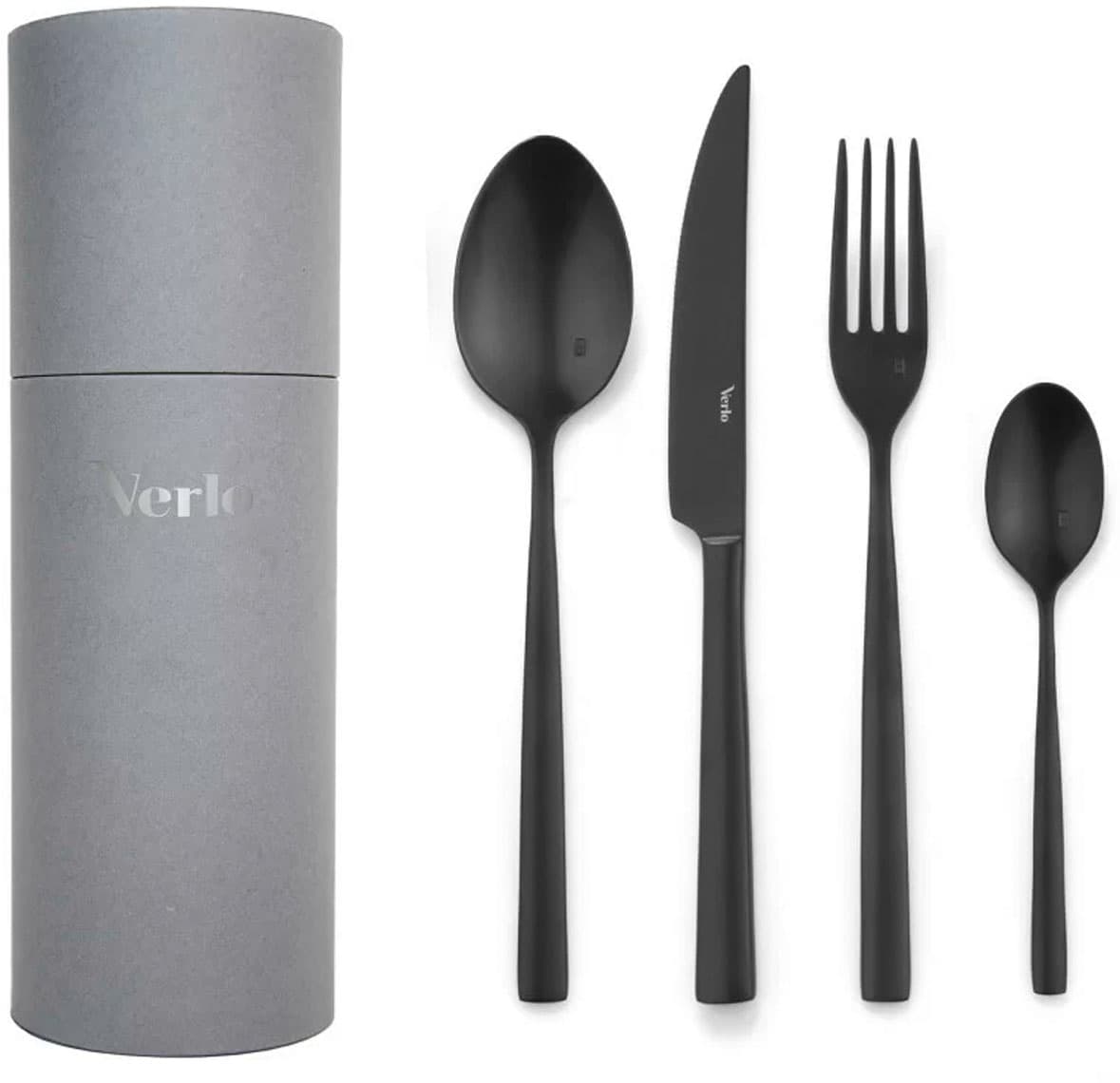 SU BLACK VERLO 24-piece cutlery set