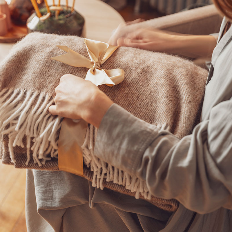 Pled 150x200 Esten kamelowy aranżacja