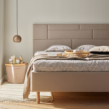 Łóżko tapicerowane 160x200 Harmonic aranżacja