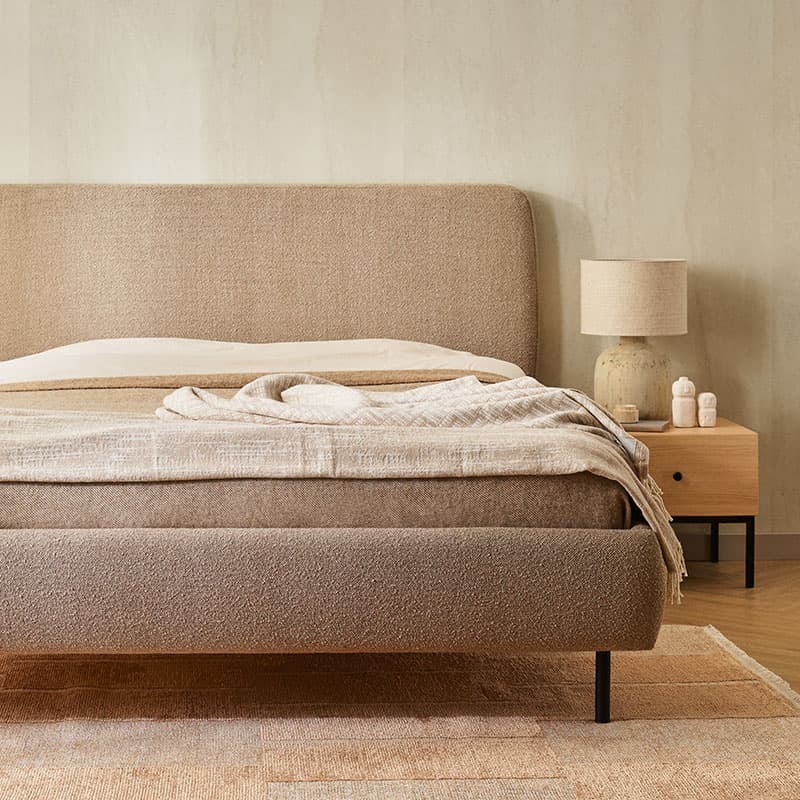 Łóżko tapicerowane 180x200 Calme aranżacja