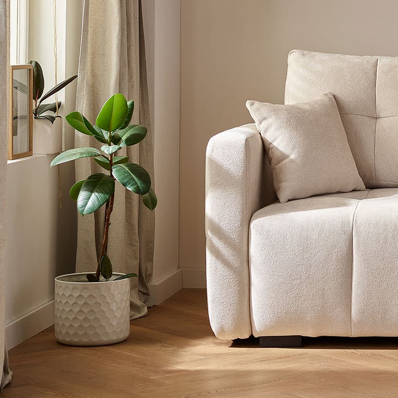 Osłona na doniczkę metalowa biała House Nordic aranżacja