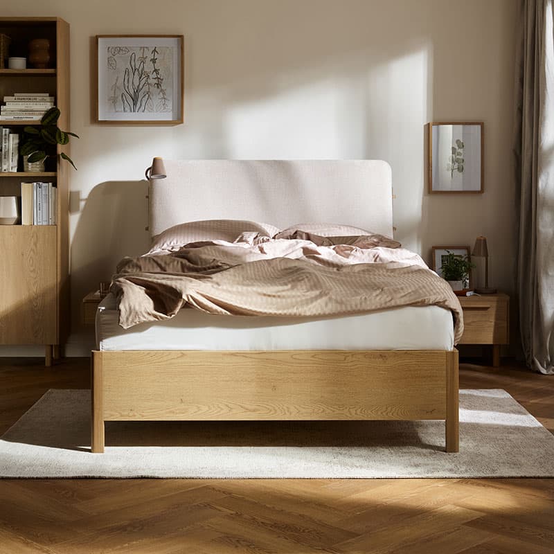 Łóżko 140x200 z regałem Well aranżacja