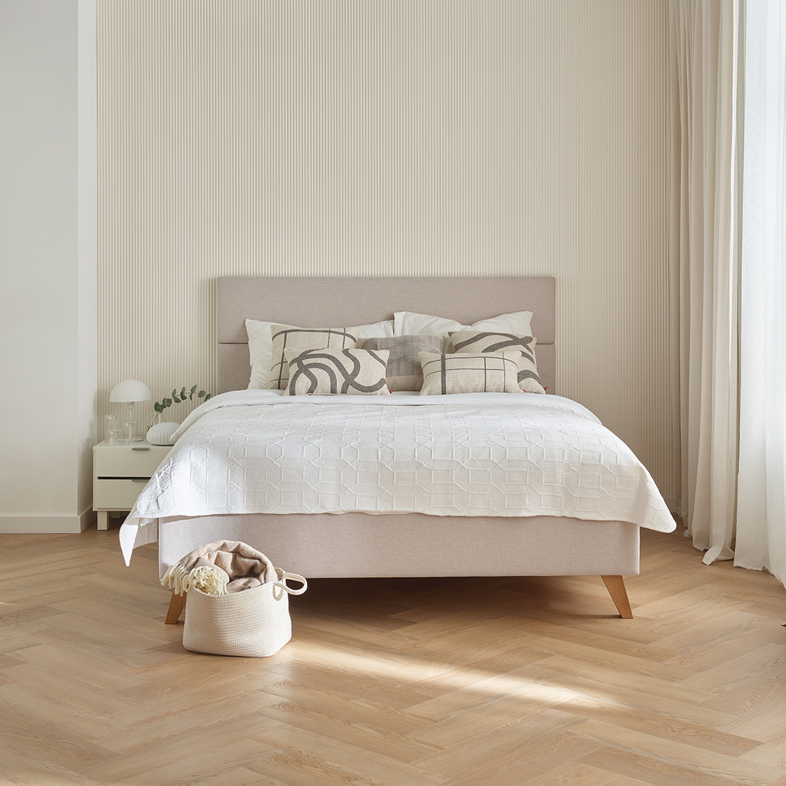 Panele winylowe Rega Oak Iowa ze zintegrowanym podkładem aranżacja