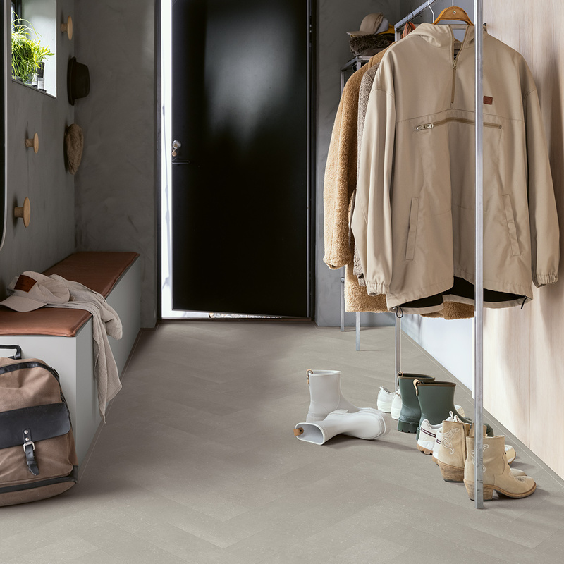 Panele winylowe Pergo Vorma Pad Pro Wapień Szary V4524-40172 aranżacja