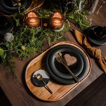 Talerz mały kpl 2szt Yang aranżacja