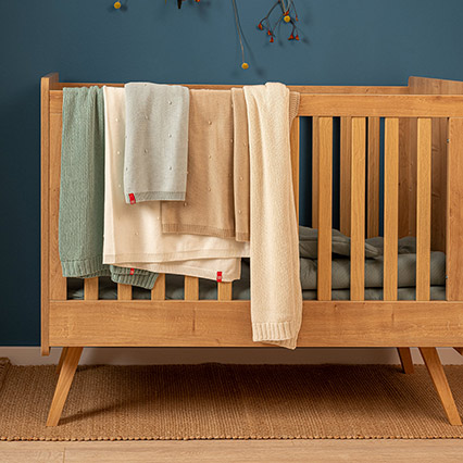 Koc bawełniany PURE kol. miętowy aranżacja