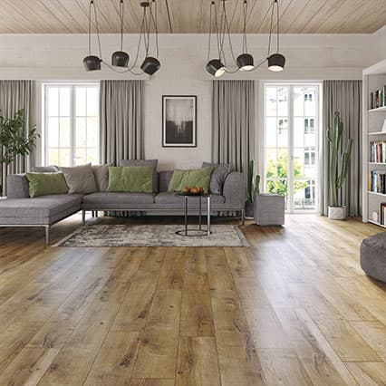 Panele podłogowe Classen Trend wodoodporne Dąb Vanda 52605 aranżacja