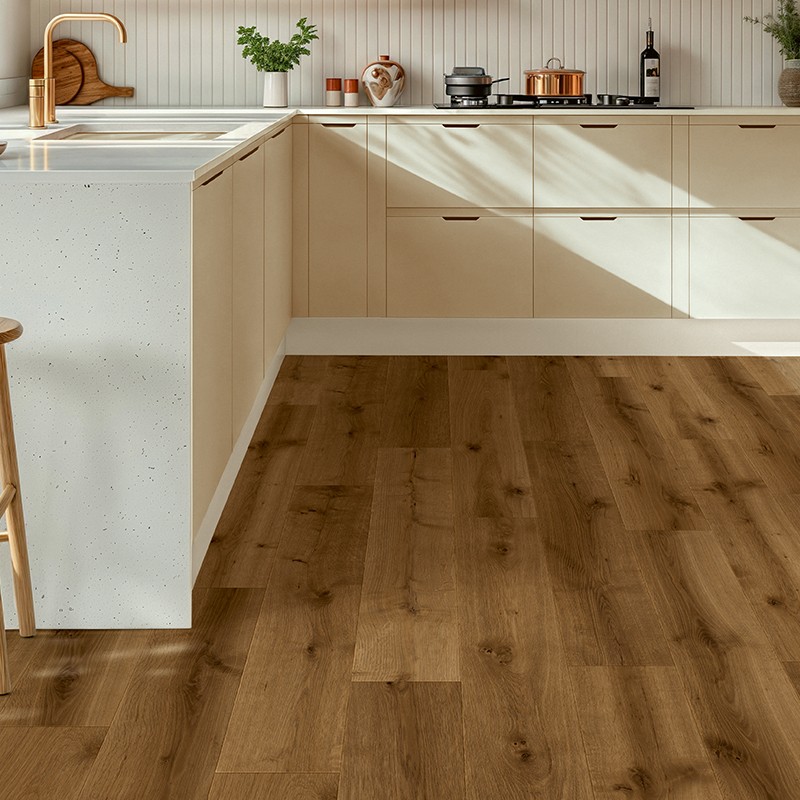 Panele podłogowe wodoszczelne VOX Querra Supra Dąb Roden aranżacja