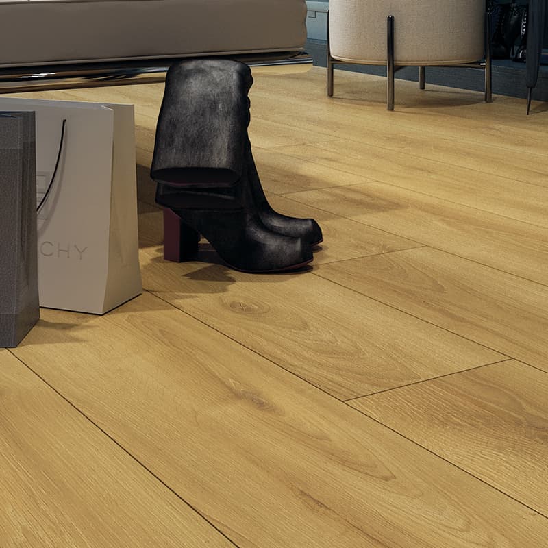 Panele podłogowe Swiss Krono Platinium Bella Aqua Block Dąb Alodia D40634 aranżacja