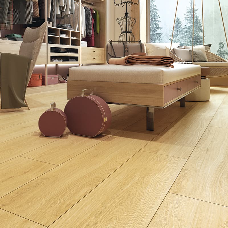 Panele podłogowe Swiss Krono Platinium Bella Aqua Block Dąb Coletta D40624 aranżacja