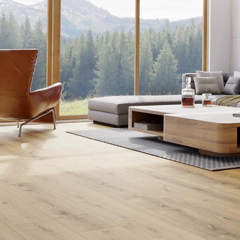 Panele podłogowe SWISS KRONO Platinium Holiday Aqua Block Dąb Kuba D40174 aranżacja