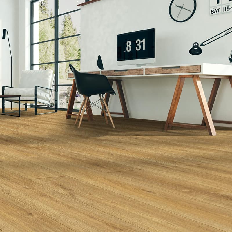 Panele podłogowe SWISS KRONO Platinium Holiday Aqua Block Dąb Tajlandia D40164 aranżacja