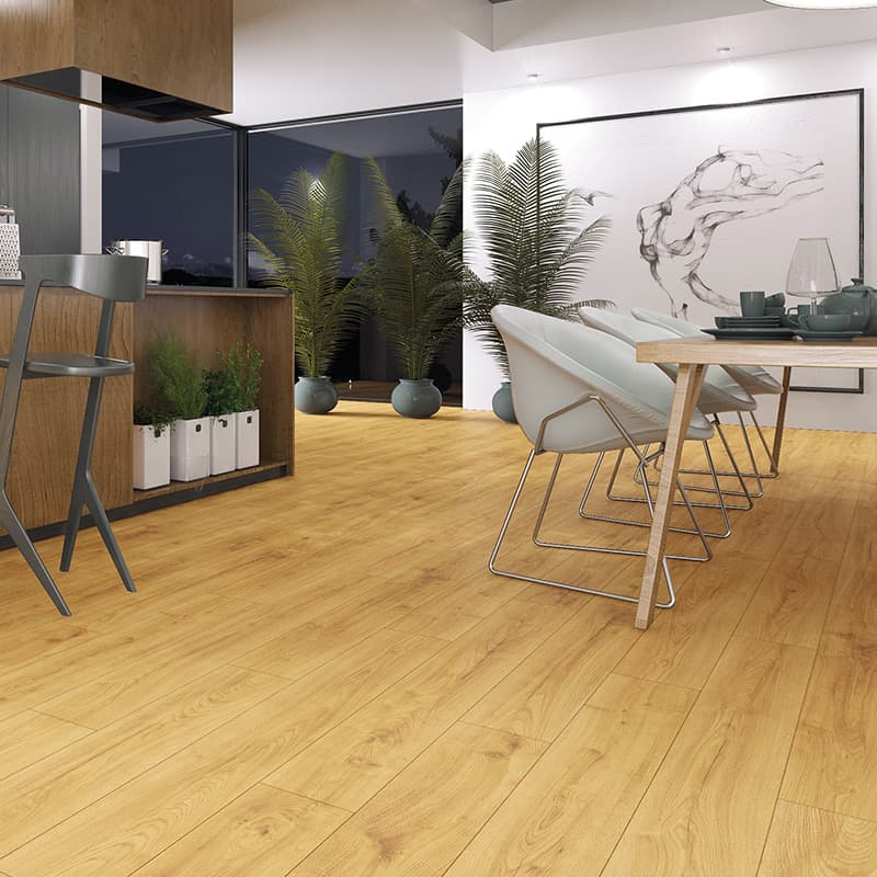 Panele podłogowe SWISS KRONO Platinium Milo Aqua Block Dąb Akropol D40544 aranżacja