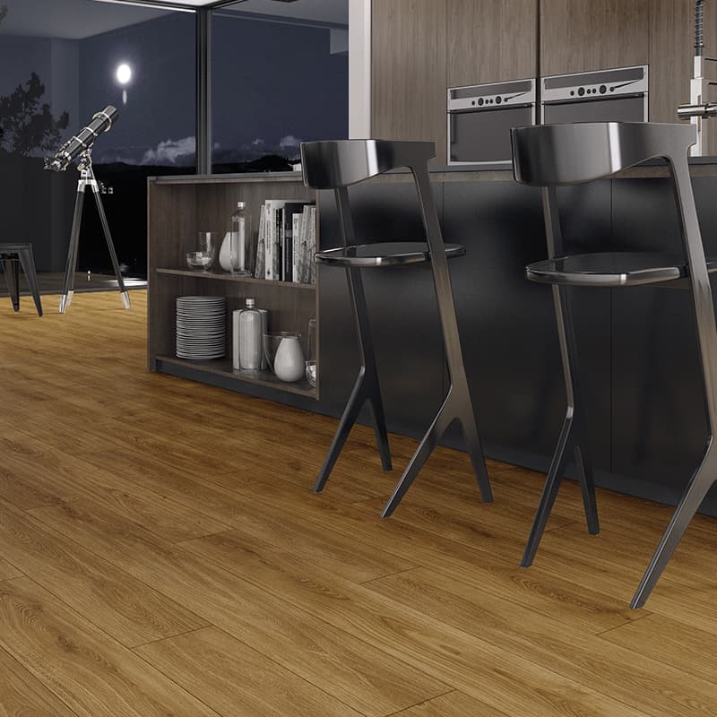 Panele podłogowe SWISS KRONO Platinium Milo Aqua Block Dąb Neapol D40554 aranżacja