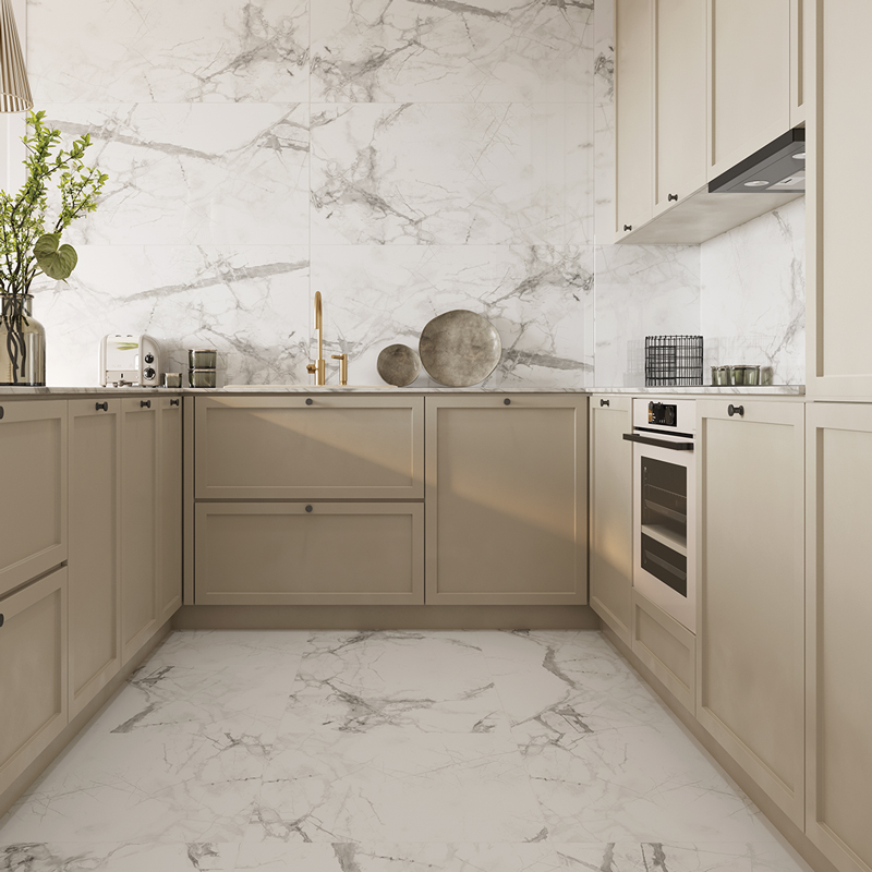 Podłoga winylowa Vilo SPC Calacata Snow aranżacja