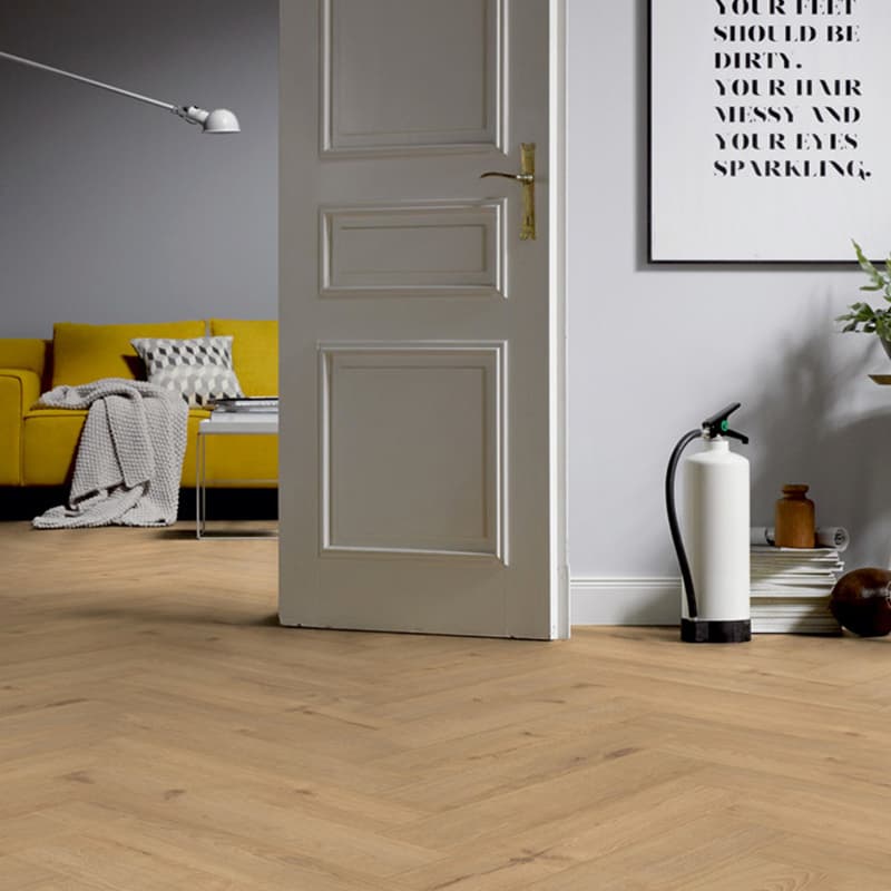 Panele podłogowe Ter Hürne Herringbone Edition Dąb Patio aranżacja