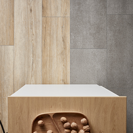 Panele winylowe z twardym rdzeniem VOX Rigio Concrete Ground aranżacja