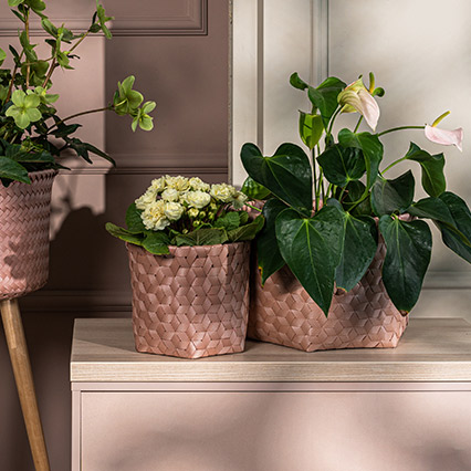 Kosz mały Weni Copper Blush aranżacja