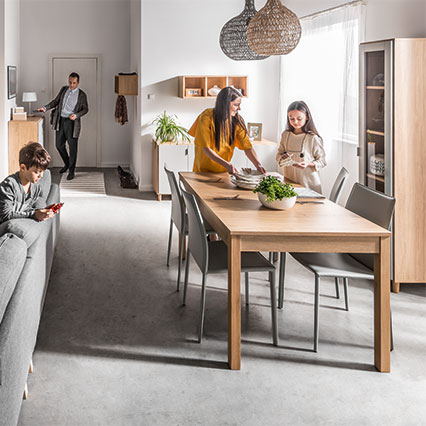 Stół rozkładany prostokątny 140(340)X90 Simple aranżacja