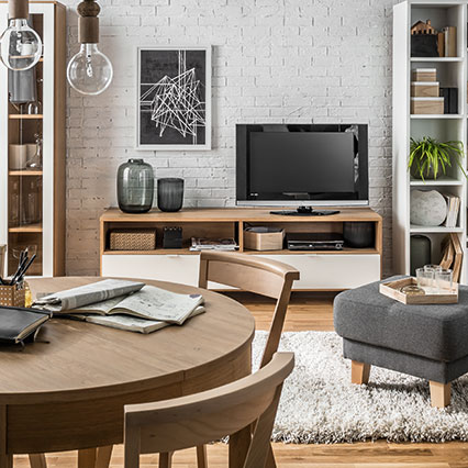 Szafka RTV 120 Simple aranżacja