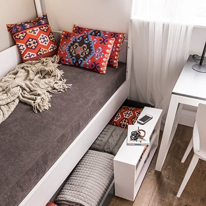 Szuflada kanapy/łóżka Nest aranżacja