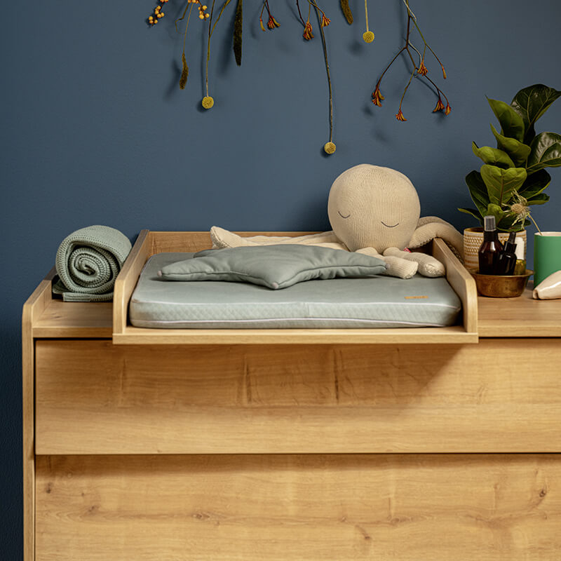 Przewijak komody z 3 szufladami Vintage aranżacja