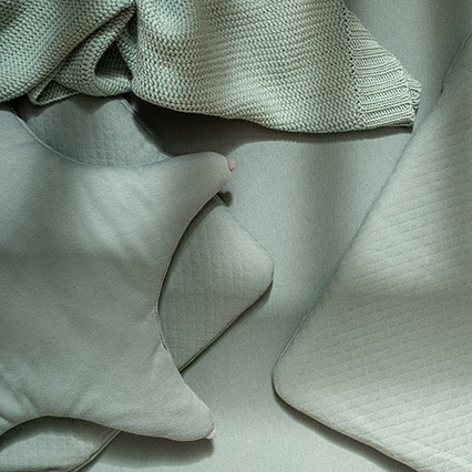 Koc tkany PURE kol. miętowy aranżacja