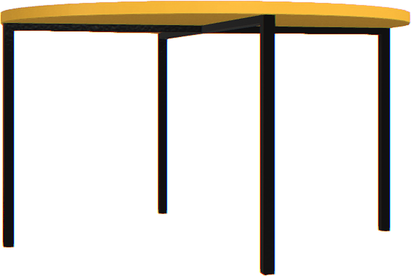 Stolik kawowy wysoki Creative szafran-czarny