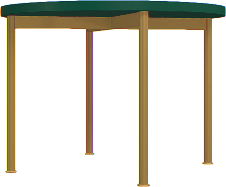 Stolik kawowy niski Creative zielono-złoty