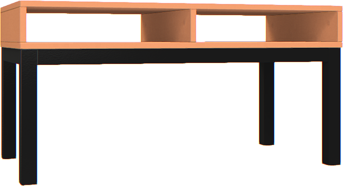 Stolik kawowy prostokątny Creative nude-czarny