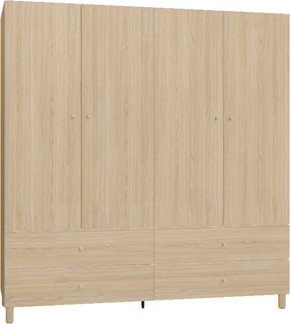 Szafa 4-drzwiowa Creative dąb jasny