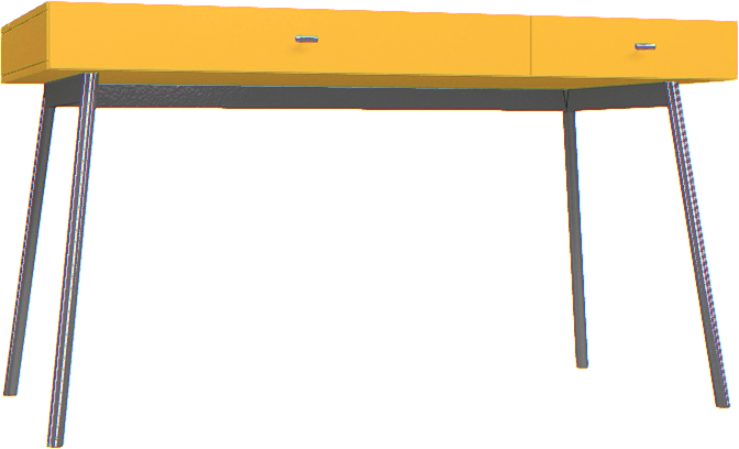 Biurko Creative szafran - WYPRZEDAŻ